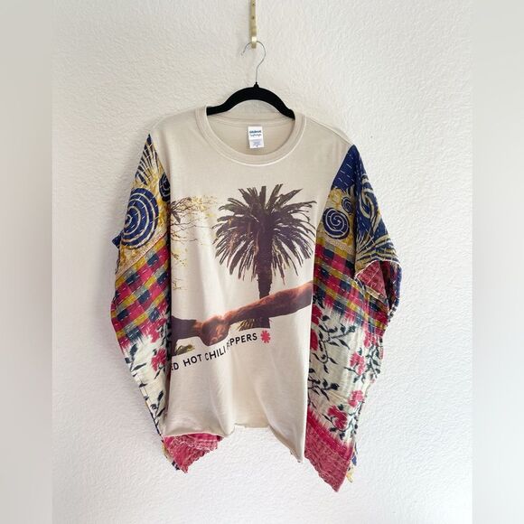 Up cycled Kimonos!  Pink Floyd, Nirvana Kantha Patchwork with graphic band T’s. - Picture 8 of 16